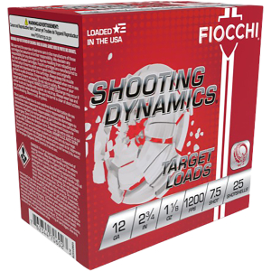 Fiocchi 12SD18H7 Shooting Dynamics Target 12Gauge 2.75" 1 1/8oz 7.5Shot 25 Per Box/10 Case