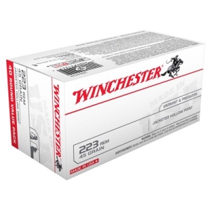 WINCHESTER USA 223 REM 45GR - JHP 40RD 10BX/CS