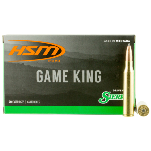 HSM 338LAPUA14N Game King 338 Lapua Mag 215 gr Sierra GameKing Spitzer Boat Tail 20 Per Box/20 Case