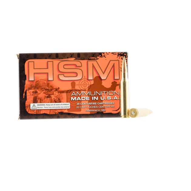 HSM 338LAP2N68 Match 338 Lapua Mag 250 gr Sierra MatchKing BTHP 20 Per Box/20 Case
