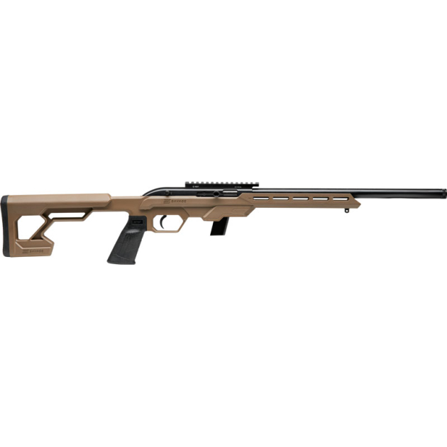 SAVAGE 64 PRECISION 22LR 10RD - 16.5" HB SYNTHETIC CHASSIS FDE
