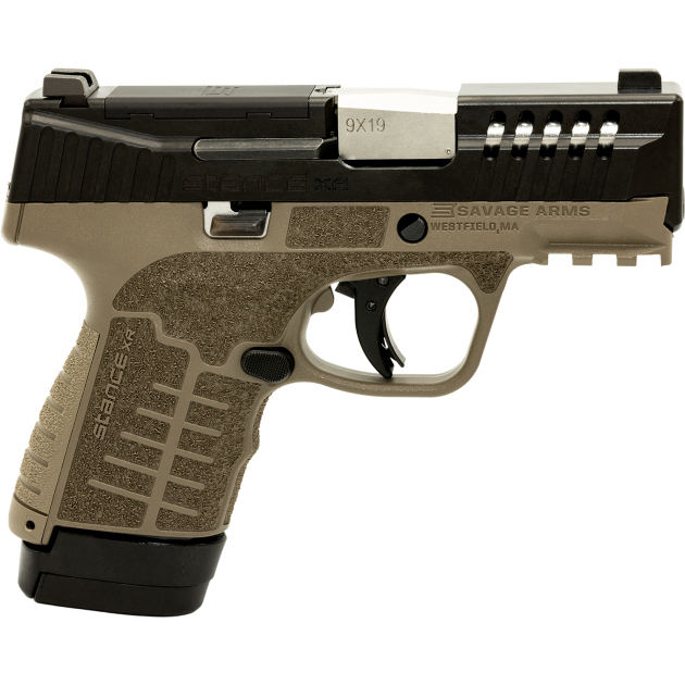 Savage Arms 67064 Stance XR 9mm 13+1 3.20" Natural Black Nitride Ported Stainless Steel Slide FDE Glass Filled Nylon Grip Ambidextrous