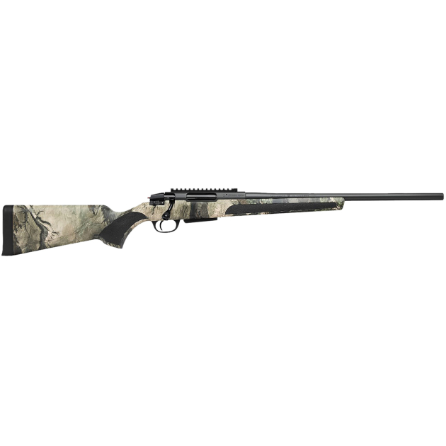 Stevens 19456 334 Bolt Action 243 Win 3+1 20" Camo/Dark Gray Carbon Steel Receiver Integrated Recoil Lug Ergonomic/Recoil Pad Synthetic Stock Picatinny Rail Right Hand