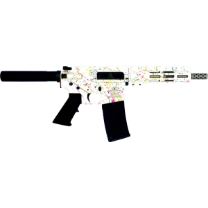 GLFA AR15 PISTOL 223 WYLDE - 7.5" S/S BBL SPLATTER WHITE