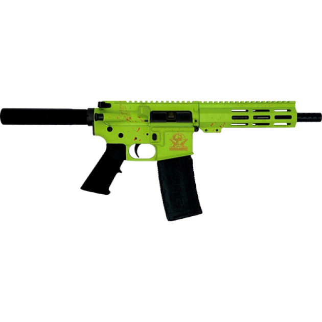 GLFA AR15 PISTOL 223 WYLDE - 7.5" NITRIDE ZOMBIE SPLATTER