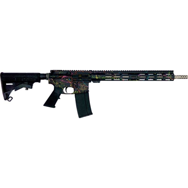 GLFA AR15 SPLATTER 223 WYLDE - 16" S/S BBL BLACK SPLATTER