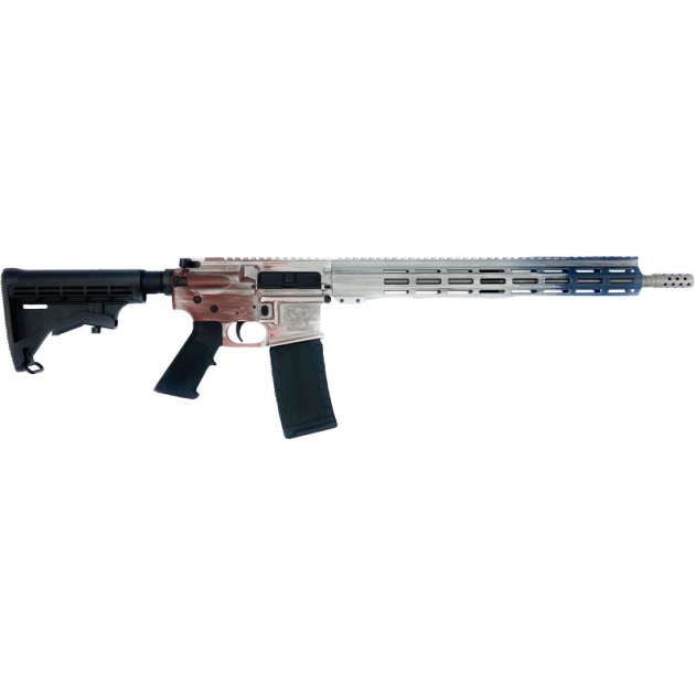 GLFA AR15 BATTLEWORN 223 WYLDE - 16" 1:8 S/S BBL FREEDOM RWB