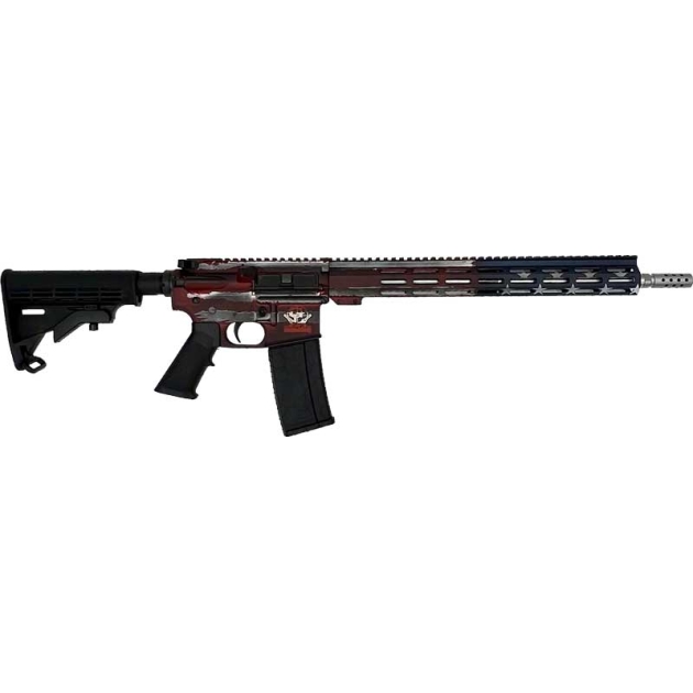 GLFA AR15 BATTLEWORN 223 WYLDE - 16" S/S BBL AMERICAN FLAG