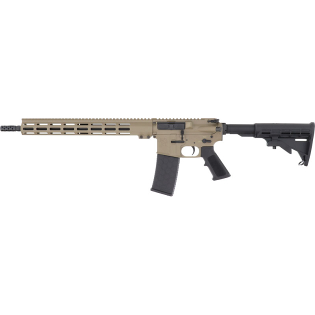 GLFA AR15 LEFT HAND RIFLE 223 - WYLDE 16" NIT BBL FDE