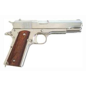 CIMARRON 1911A1 45ACP 5" FS - 8-SHOT POLISHED NICKEL WALNUT