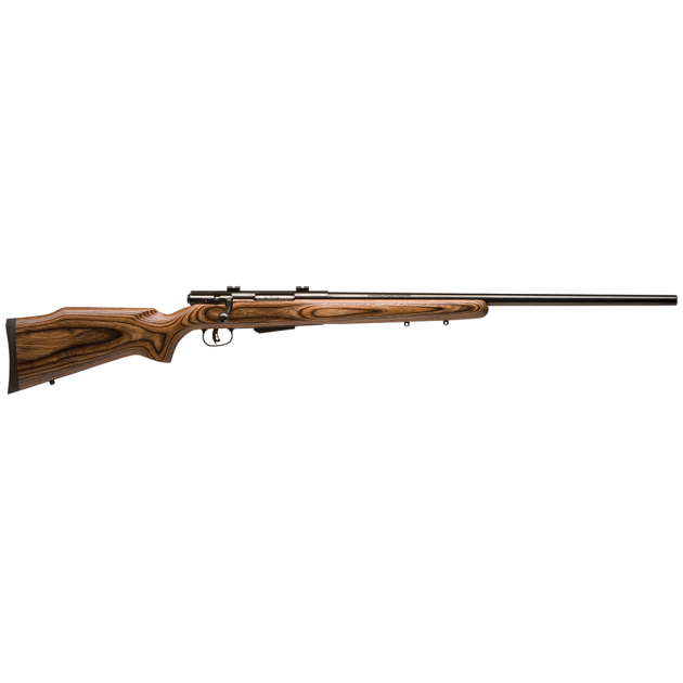 Savage Arms 18526 25 Lightweight Varminter 223 Rem 4+1 Cap 24" Matte Black Rec/Barrel Natural Brown Laminate Right Hand (Full Size) with Detachable Box Magazine