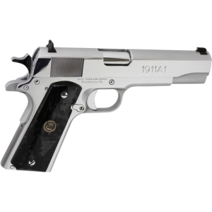 IVER JOHNSON 1911A1 45ACP 5" - FS 8RD CHROME BLK PEARL GRIPS - Image 2
