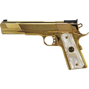 IVER JOHNSON EAGLE XL - 45ACP 6" 24K GOLD WHITE PEARL - Image 2