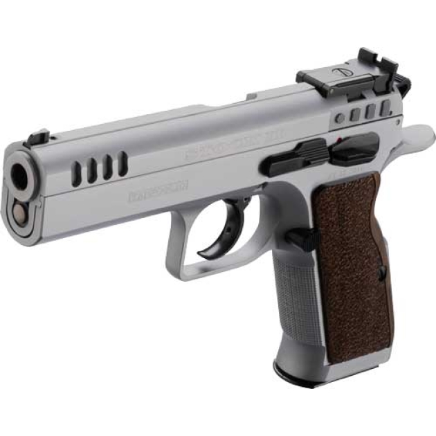 TANFOGLIO STOCK II 9MM 4.45" - 17RND CHROME/CHROME BULL BBL