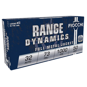 Fiocchi 32AP Range Dynamics 32ACP 73gr Full Metal Jacket 50 Per Box/20 Case