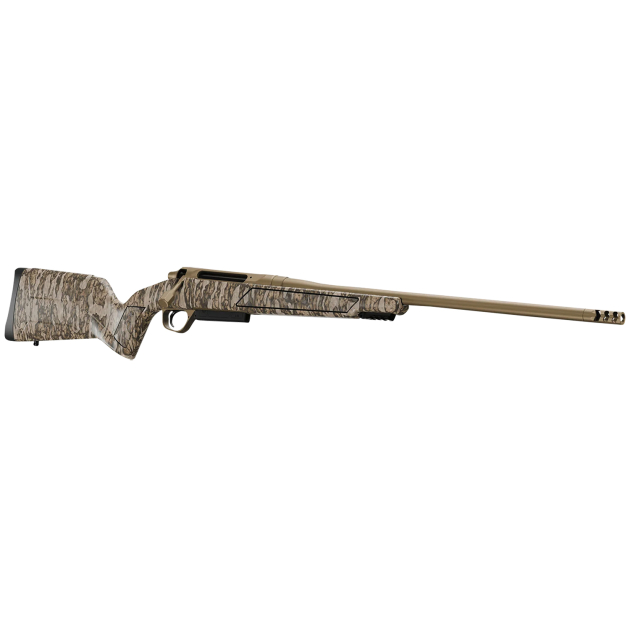 Christensen Arms 8011501200 Evoke Full Size 243 Win 4+1 20" Flat Dark Earth Cerakote #4 Contour Threaded Barrel, Mossy Oak Bottomland Fixed Hybrid Hunter w/Picatinny Rail Synthetic Stock