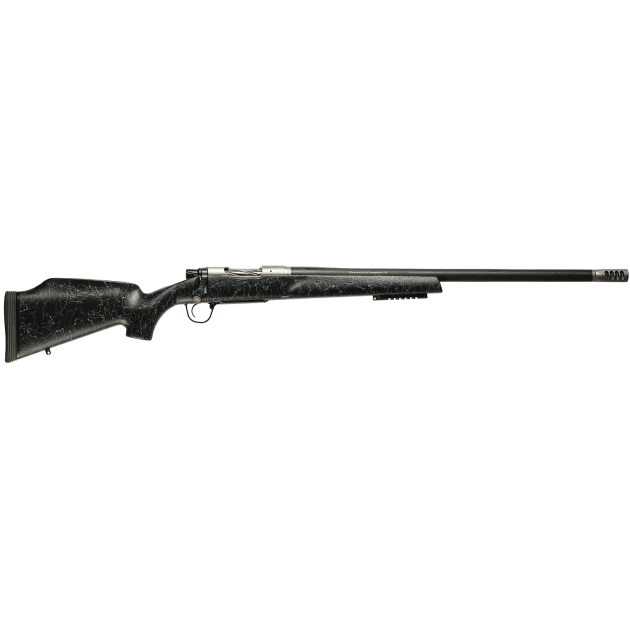 Christensen Arms 8011001800 Traverse 300 RUM 3+1 26" Threaded Barrel, Natural Stainless, Black with Gray Webbing Stock