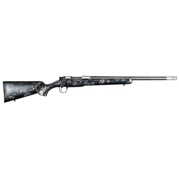 Christensen Arms 8010632800 Ridgeline FFT TI 7mm PRC 3+1 22" Carbon Fiber Threaded Barrel, Stainless Titanium Rec, Black with Gray Accents Stock
