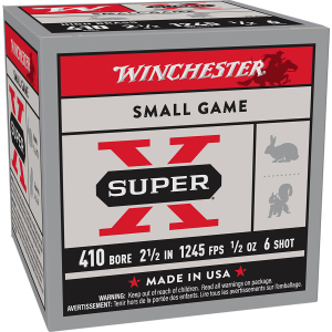 Winchester Ammo X416 Super X Heavy Game Load 410Gauge 2.50" 1/2oz 6Shot 25 Per Box/10 Case