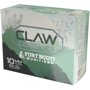 Fort Scott Munitions 10MM190SCVFNCD Claw Defense  10mm 190gr 20 Per Box/25 Case