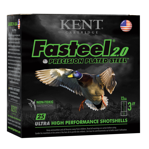 Kent Cartridge K123FS363 Fasteel 2.0 12 Gauge 3" 1 1/4 oz 3 Shot 25 Per Box/10 Case