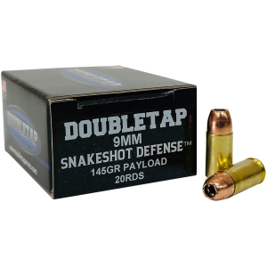 DoubleTap Ammunition 9MMSS20 Snake Shot  9mm 20 Per Box/50 Case