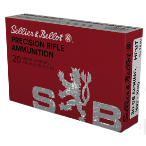 Sellier & Bellot SB3006D Rifle 30-06 Springfield 168gr Hollow Point Boat Tail 20 Per Box/20 Case