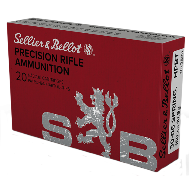 Sellier & Bellot SB3006D Rifle 30-06 Springfield 168gr Hollow Point Boat Tail 20 Per Box/20 Case