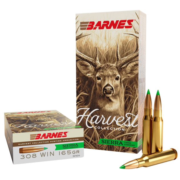 Barnes Bullets 32404  Harvest 308Win 165gr Sierra Tipped GameKing 20 Per Box/10 Case