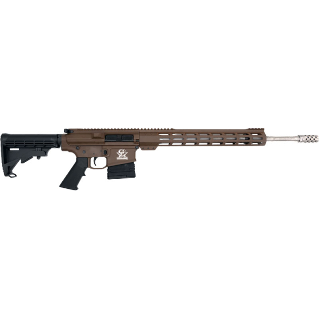 GLFA AR10 RIFLE 6.5CM 20" S/S - BBL 10-SHOT BUCK BROWN