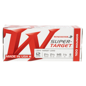 Winchester Ammo TRGT128VP Super-Target Light Target Value Pack 12 Gauge 2.75" 1 1/8oz 8 Shot 100/Box