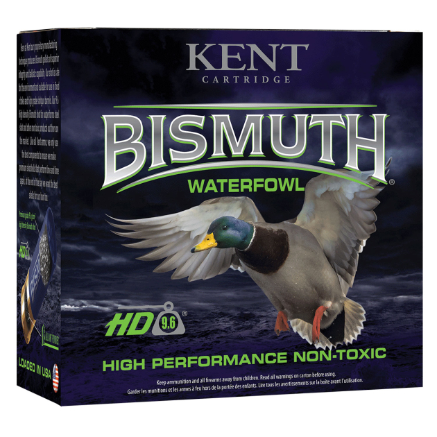 Kent Cartridge B123W404 Bismuth Waterfowl 12 Gauge 3" 1 3/8 oz Bismuth 4 Shot 25 Per Box/ 10 Case