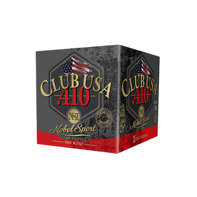 Nobel/Eurosports LLC ANS4129 Club USA 410Gauge 2.50" 1/2oz 9Shot 25 Per Box/10 Case