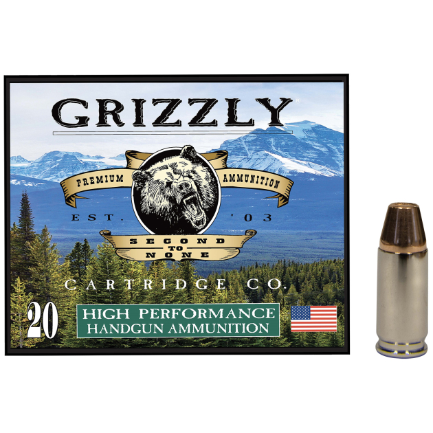 Grizzly Ammo GC9M+P2 9mm+P 147gr Full Metal Jacket Flat Point 20 Per Box/10 Case