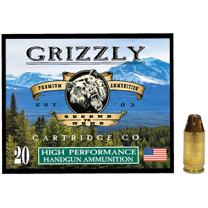 Grizzly Ammo GC380A2   380ACP 90gr Jacketed Hollow Point 20 Per Box/10 Case
