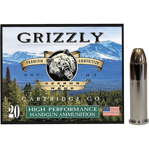 Grizzly Ammo GC357M9   357Mag 148gr Jacketed Hollow Point 20 Per Box/10 Case