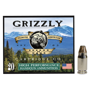 Grizzly Ammo GC357S2   357Sig 90gr Jacketed Hollow Point 20 Per Box/10 Case