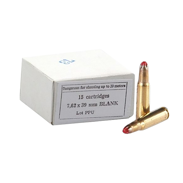 PPU PPB739 Blank Ammo 7.62x39mm 15 Per Box/96 Case