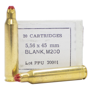 PPU PPB556 Blank Ammo 5.56x45mm NATO 20 Per Box/100 Case