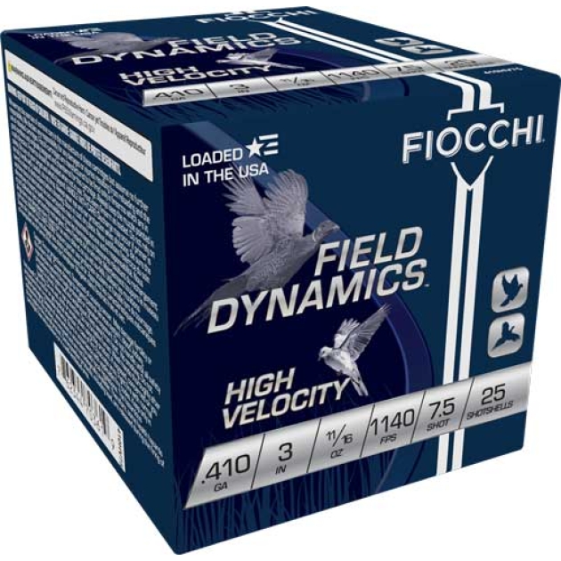 FIOCCHI HIGH VELOCITY 410 3" - 11/16OZ #7.5 25RD 10BX/CS