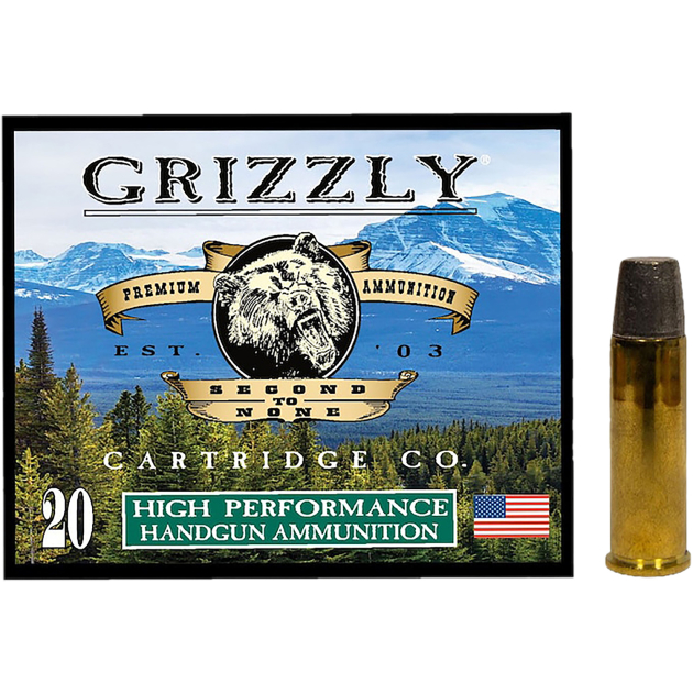 Grizzly Ammo GC41M5   41Mag 265gr Wide Flat Nose Gas Check 20 Per Box/10 Case