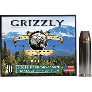 Grizzly Ammo GC45C+P10  45Colt+P 300gr Bonded Flat Point 20 Per Box/10 Case