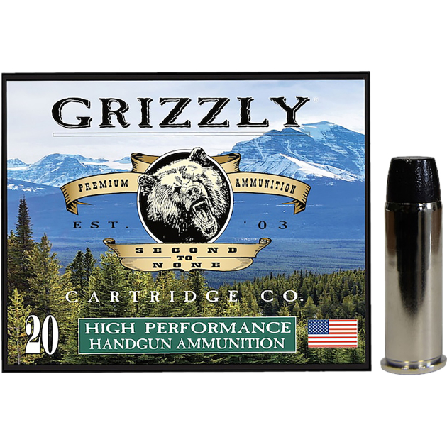 Grizzly Ammo GC44M9   44Mag 260gr Wide Flat Nose Gas Check 20 Per Box/10 Case