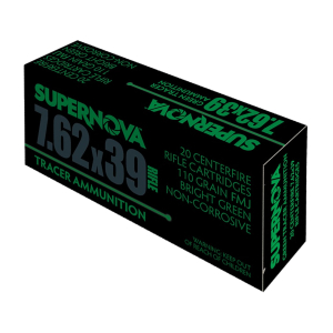 Piney Mountain Ammunition PMSN762G Green Tracer 7.62mm 110gr Full Metal Jacket 20 Per Box/50 Case
