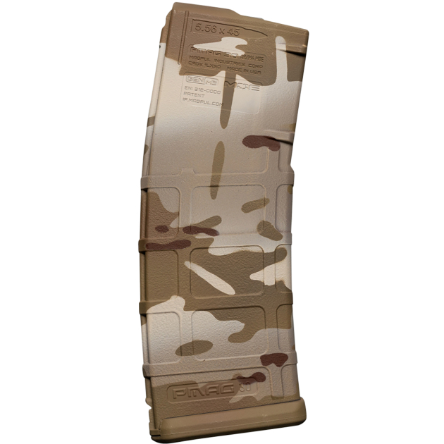 Weapon Works 228054 PMAG GEN M2 MOE 30rd 5.56x45mm NATO MultiCam Arid Polymer Fits AR-15