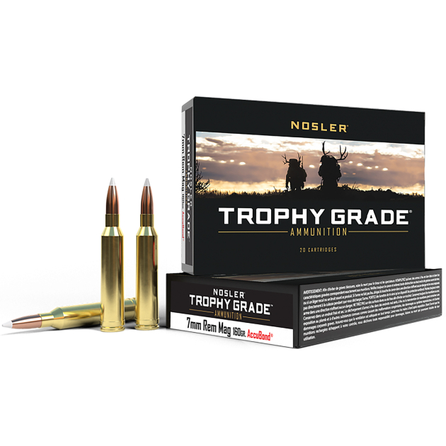 Nosler 47284 Trophy Grade 7mmRemMag 160gr Nosler AccuBond 20 Per Box/10 Case