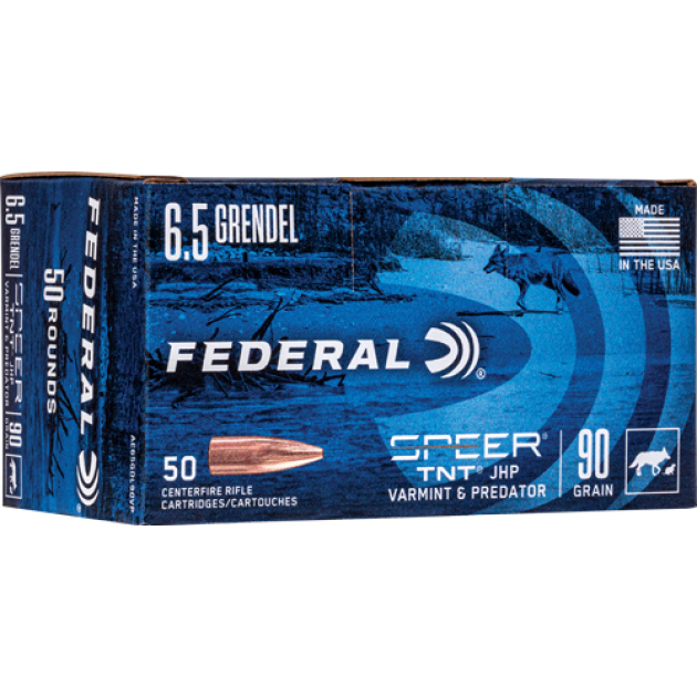 FEDERAL AE 6.5 GRENDEL 90GR - JHP 50RD 10BX/CS