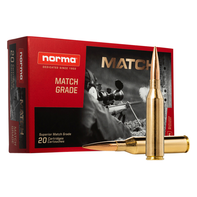 Norma Ammunition 20174602 Dedicated Precision Golden Target Match 300NormaMag 230gr Hollow Point Boat Tail 20 Per Box/10 Case
