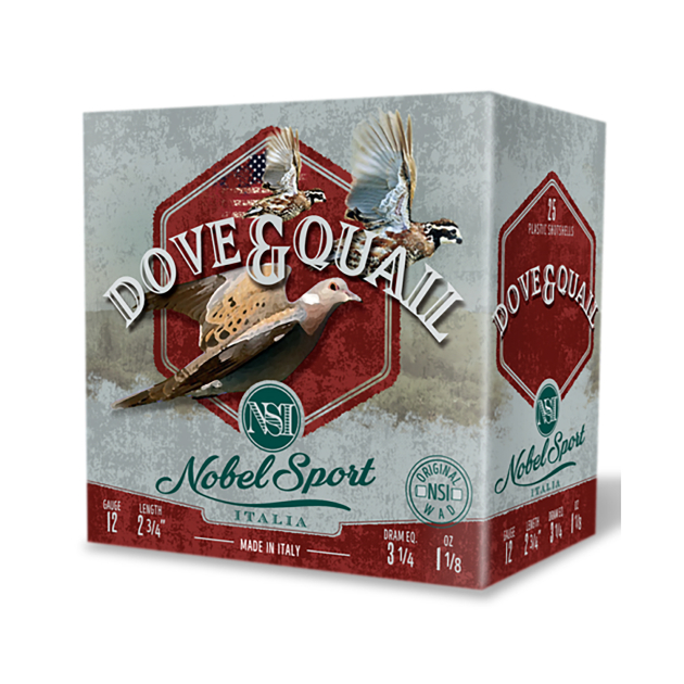 Nobel/Eurosports LLC ANSF1275 Dove & Quail 12Gauge 2.75" 1 1/8oz 7.5Shot 250rds/Box