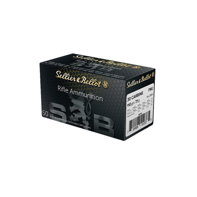 Sellier & Bellot SB30A Rifle 30Carbine 110gr Full Metal Jacket 50 Per Box/20 Case